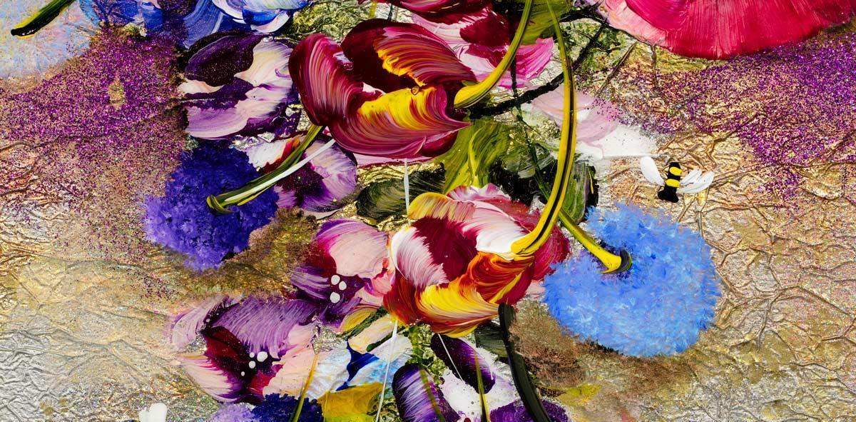 Fully Bloomed - Original - SOLD by artist Rozanne Bell - Wyecliffe Galleries