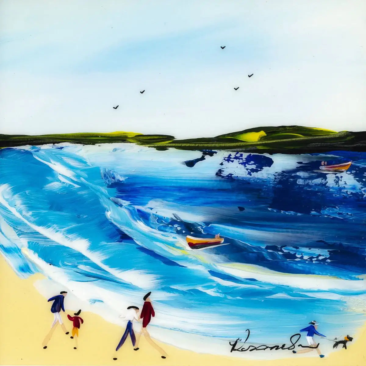 Fun in the Sun I - Original - SOLD by artist Rozanne Bell - Wyecliffe Galleries