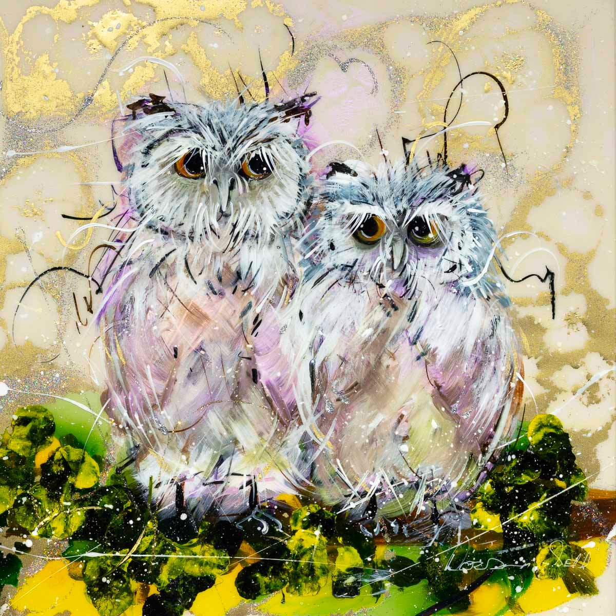 Genna and Geoffrey - Original - SOLD by artist Rozanne Bell - Wyecliffe Galleries
