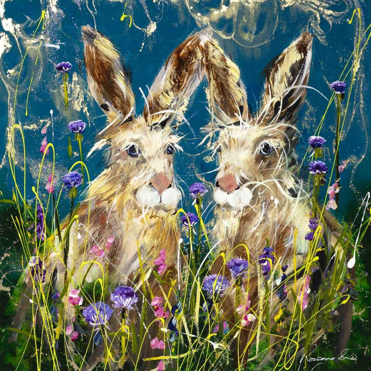 George and I - Original - SOLD by artist Rozanne Bell - Wyecliffe Galleries