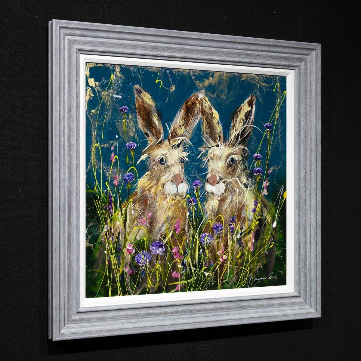 George and I - Original - SOLD by artist Rozanne Bell - Wyecliffe Galleries