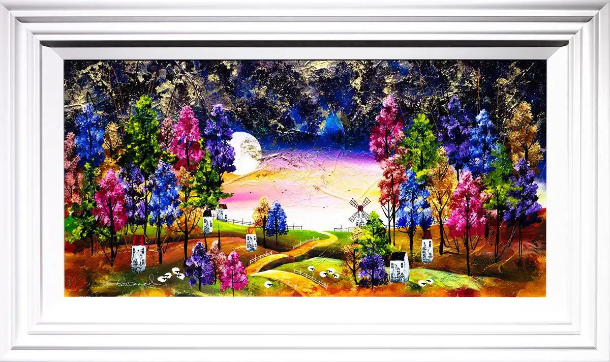 Glimmering Nights - Original - SOLD by artist Rozanne Bell - Wyecliffe Galleries