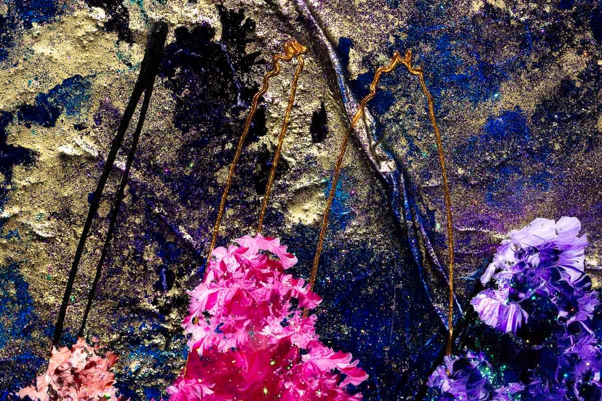 Glimmering Nights - Original - SOLD by artist Rozanne Bell - Wyecliffe Galleries