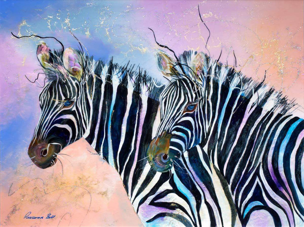 Go Faster Stripes - Original - SOLD by artist Rozanne Bell - Wyecliffe Galleries