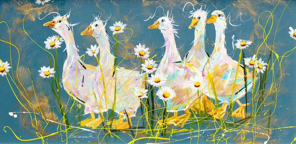 Going For A Paddle - Original - SOLD by artist Rozanne Bell - Wyecliffe Galleries