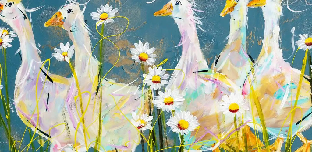 Going For A Paddle - Original - SOLD by artist Rozanne Bell - Wyecliffe Galleries