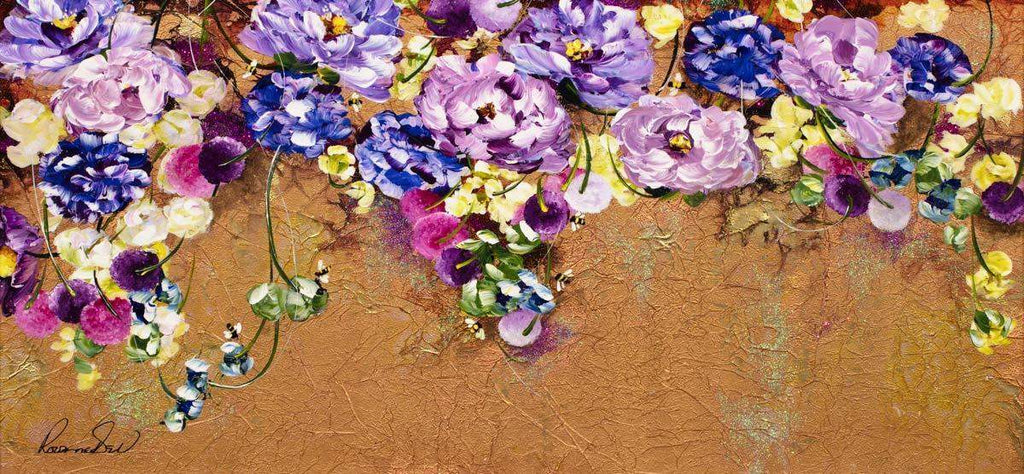 Golden Display - Original - SOLD by artist Rozanne Bell - Wyecliffe Galleries