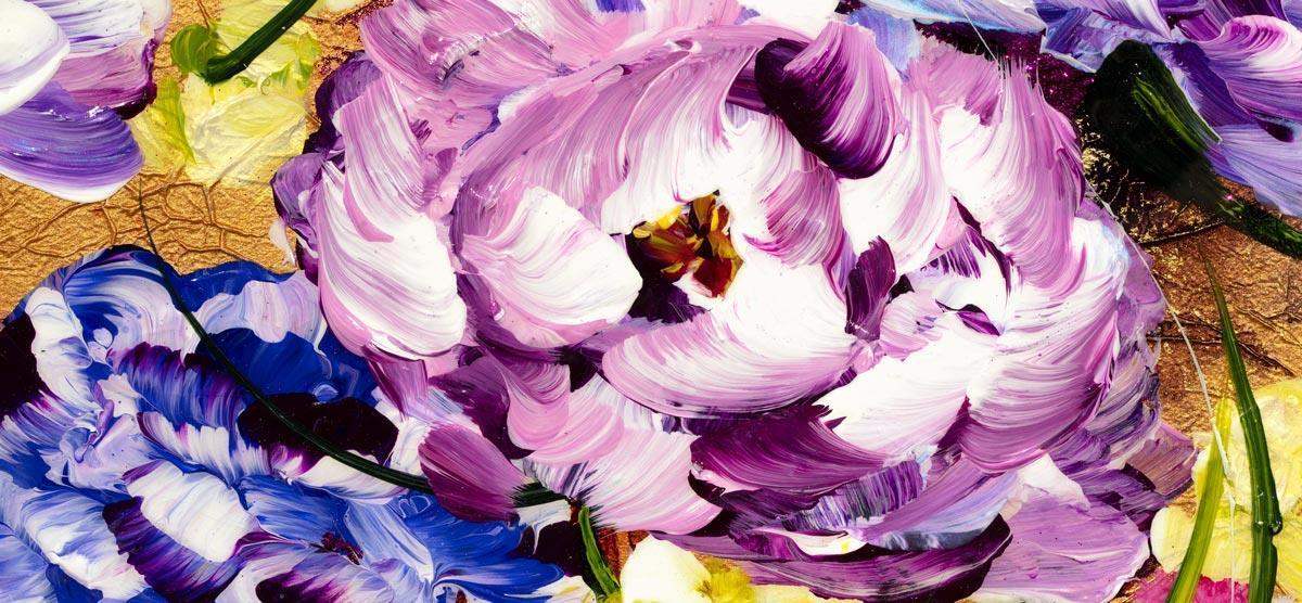 Golden Display - Original - SOLD by artist Rozanne Bell - Wyecliffe Galleries