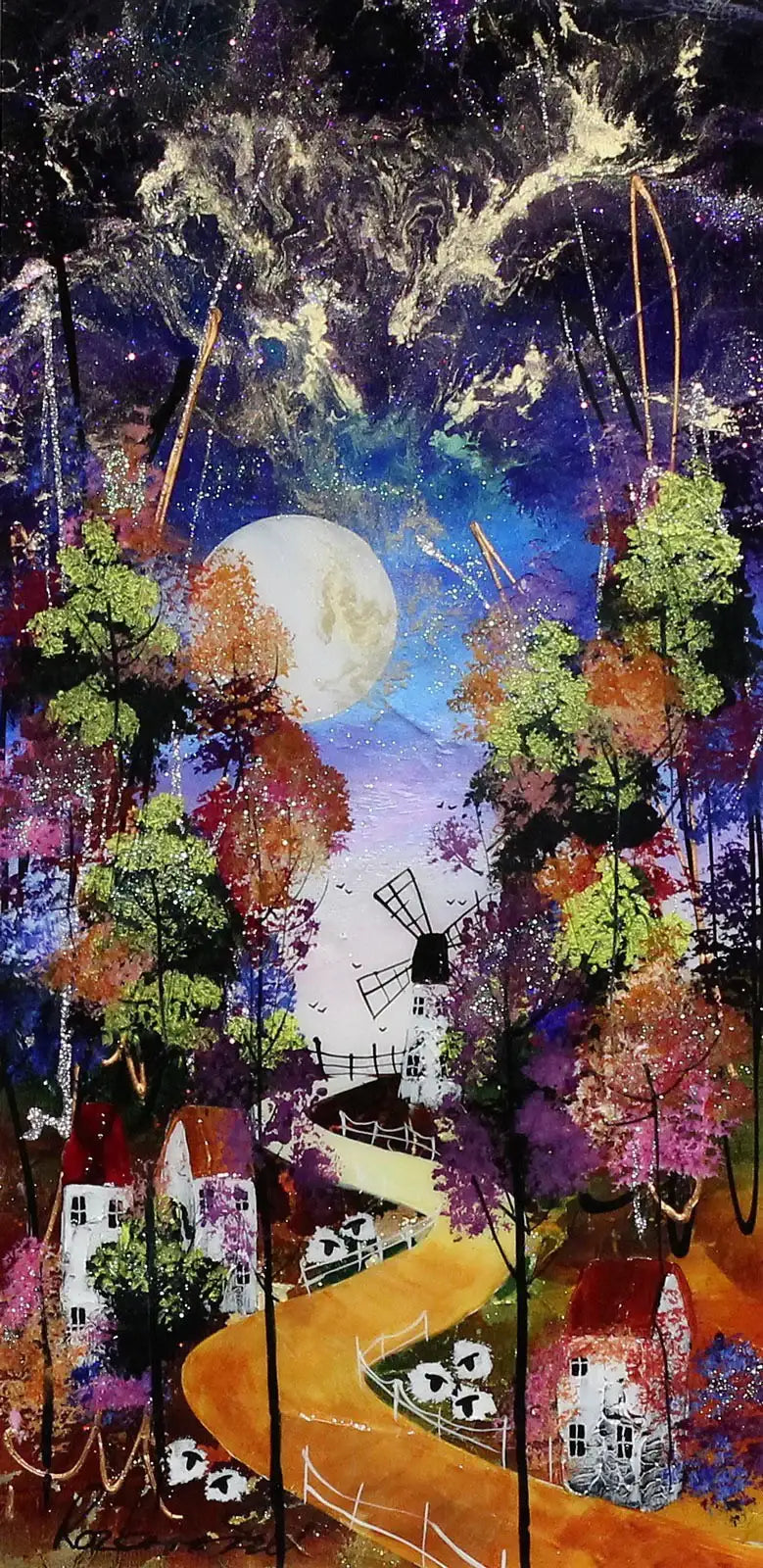 Golden Sky I - Original - SOLD by artist Rozanne Bell - Wyecliffe Galleries