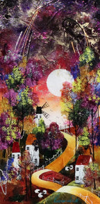 Golden Sky II - Original - SOLD by artist Rozanne Bell - Wyecliffe Galleries