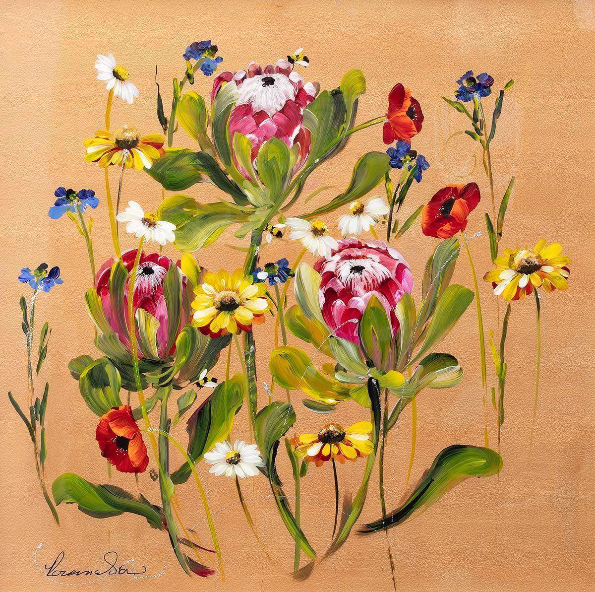 Golden Summer - Original - SOLD by artist Rozanne Bell - Wyecliffe Galleries