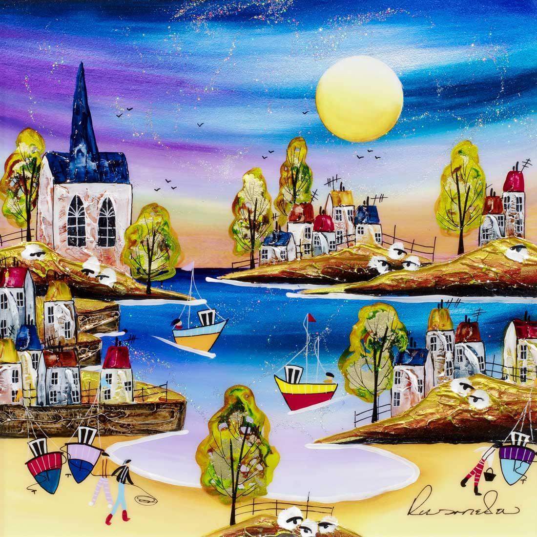 Harbour Approach - Original - SOLD by artist Rozanne Bell - Wyecliffe Galleries