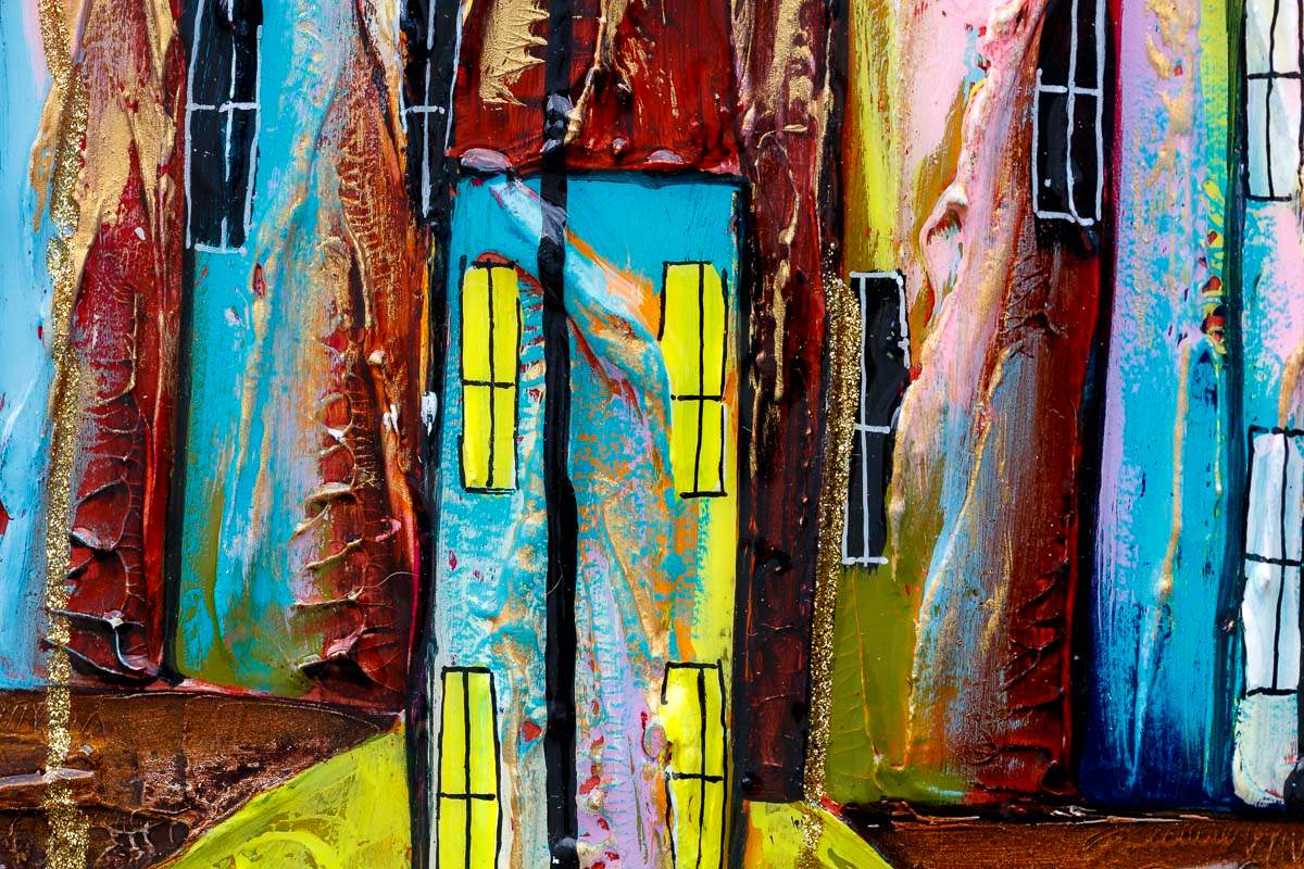 Harbour Bathed In Moonlight - Original - SOLD by artist Rozanne Bell - Wyecliffe Galleries