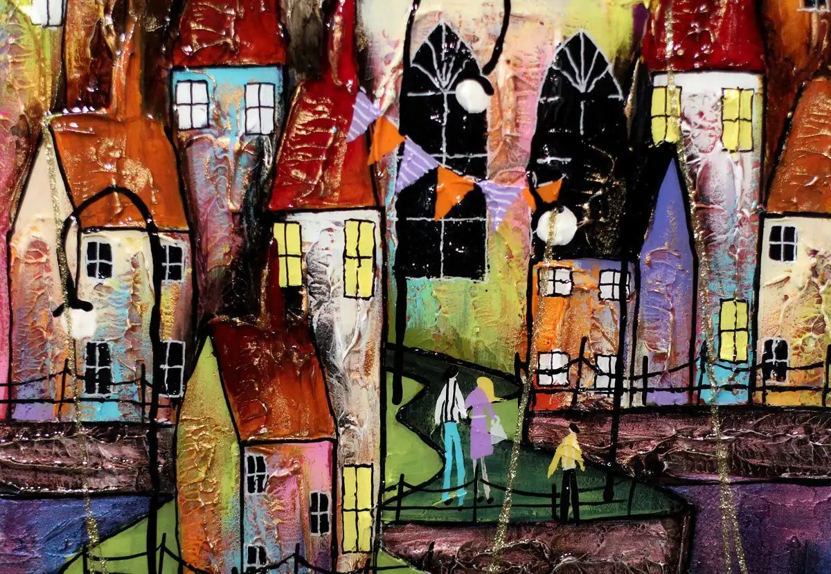 Harbour Lights - SOLD by artist Rozanne Bell - Wyecliffe Galleries