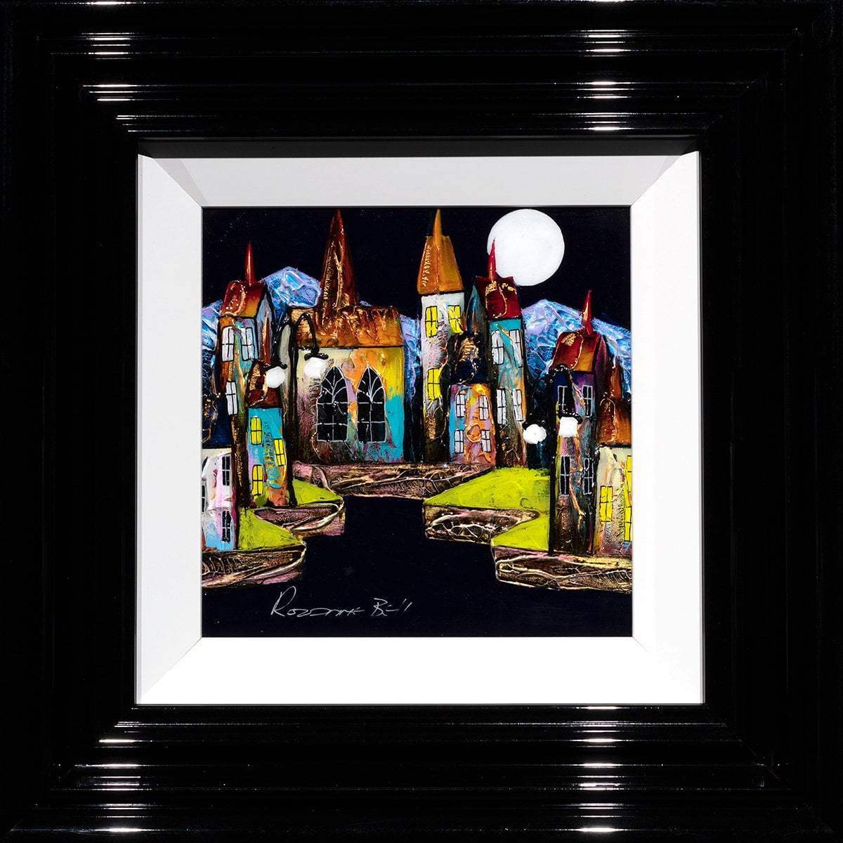 Harbour Nights - Original - SOLD by artist Rozanne Bell - Wyecliffe Galleries