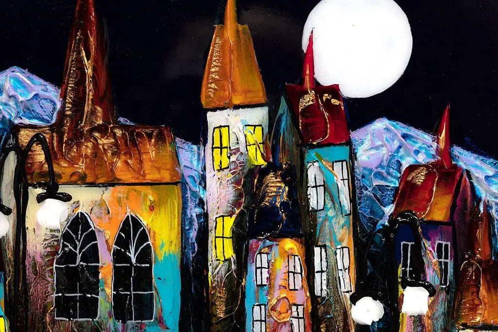 Harbour Nights - Original - SOLD by artist Rozanne Bell - Wyecliffe Galleries