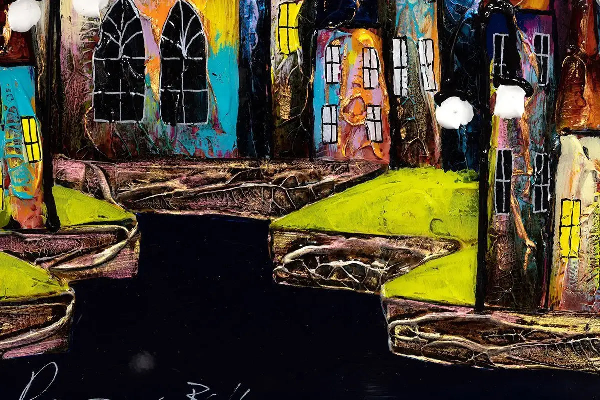 Harbour Nights - Original - SOLD by artist Rozanne Bell - Wyecliffe Galleries