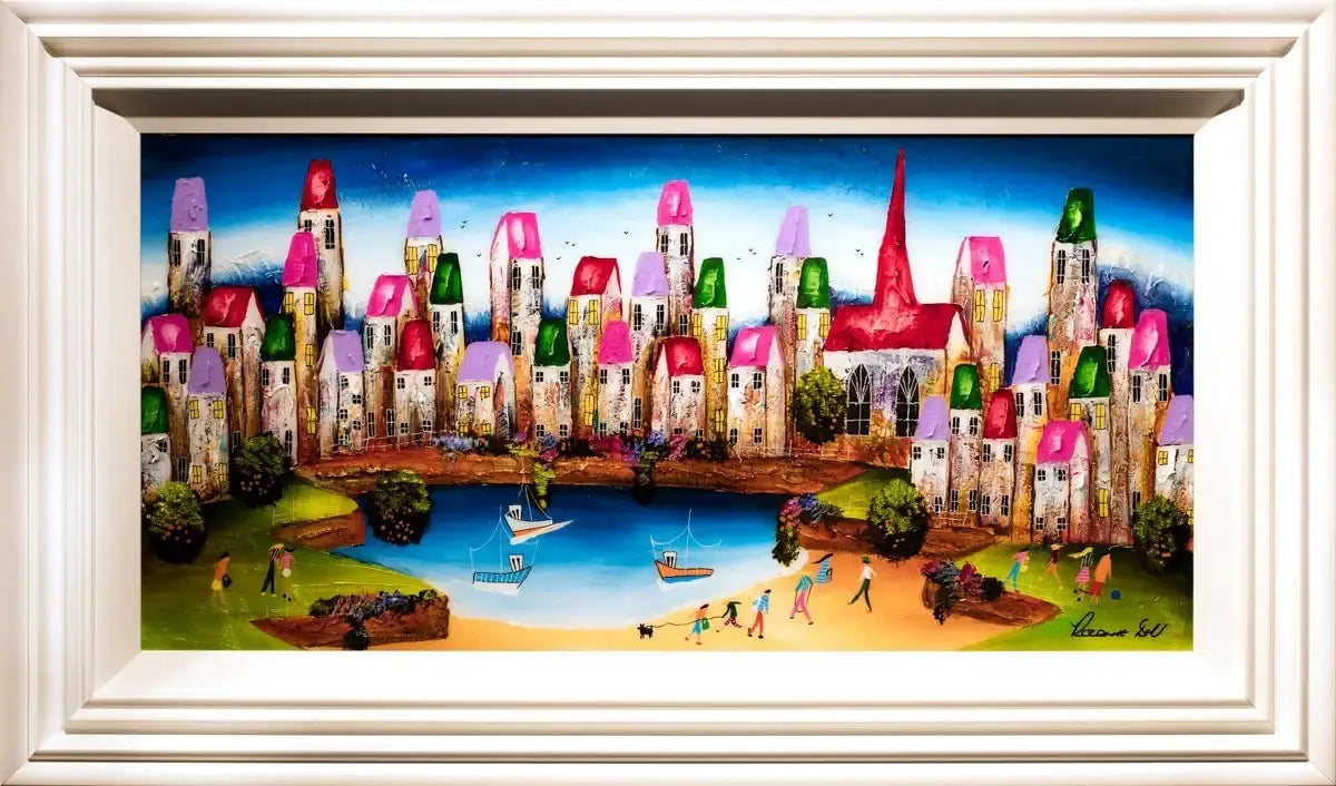 Harbour Row - SOLD by artist Rozanne Bell - Wyecliffe Galleries