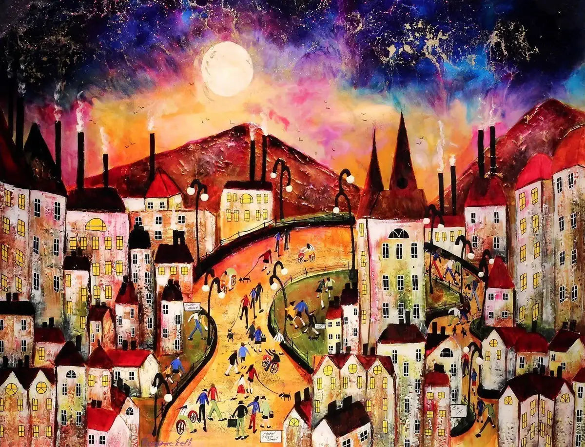 Harvest Moon - SOLD by artist Rozanne Bell - Wyecliffe Galleries