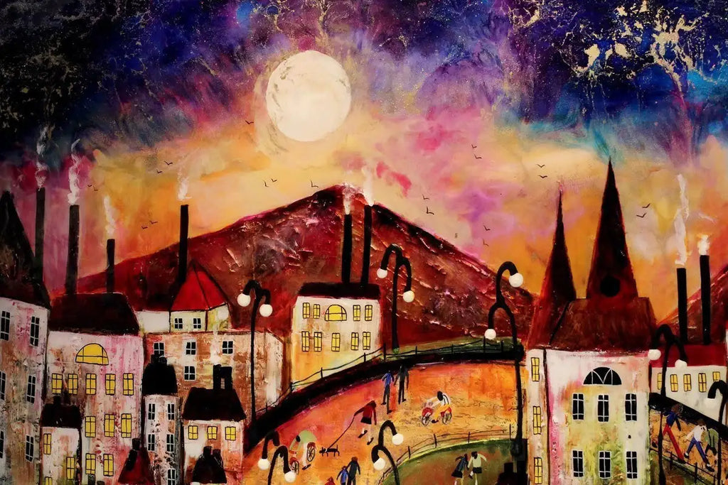 Harvest Moon - SOLD by artist Rozanne Bell - Wyecliffe Galleries