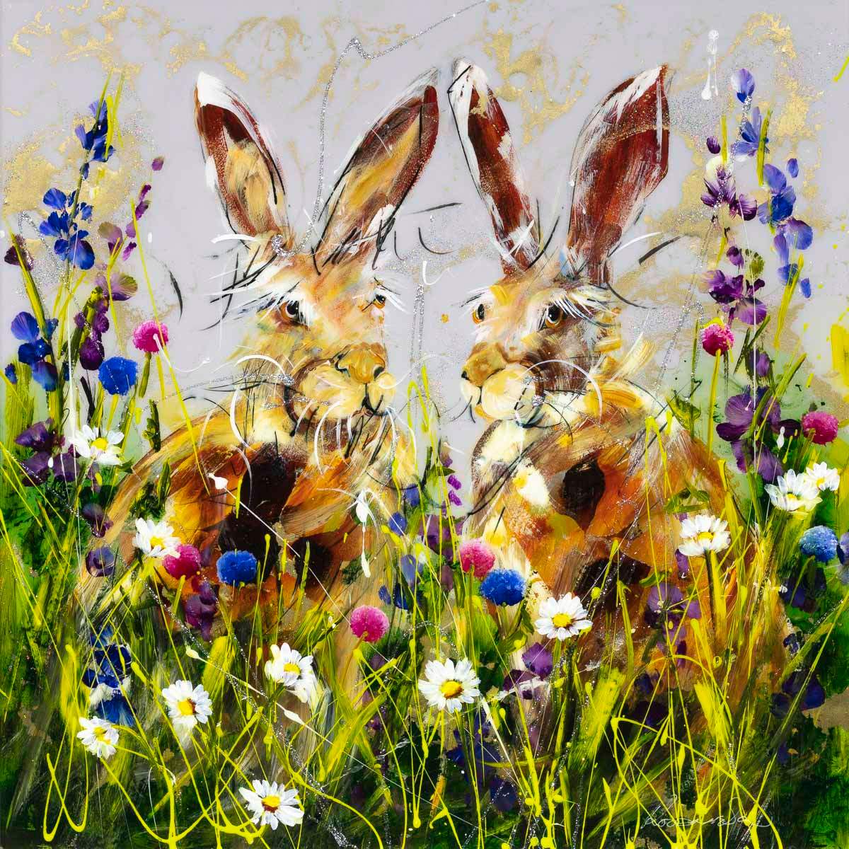 Harvey & Hallie - SOLD by artist Rozanne Bell - Wyecliffe Galleries