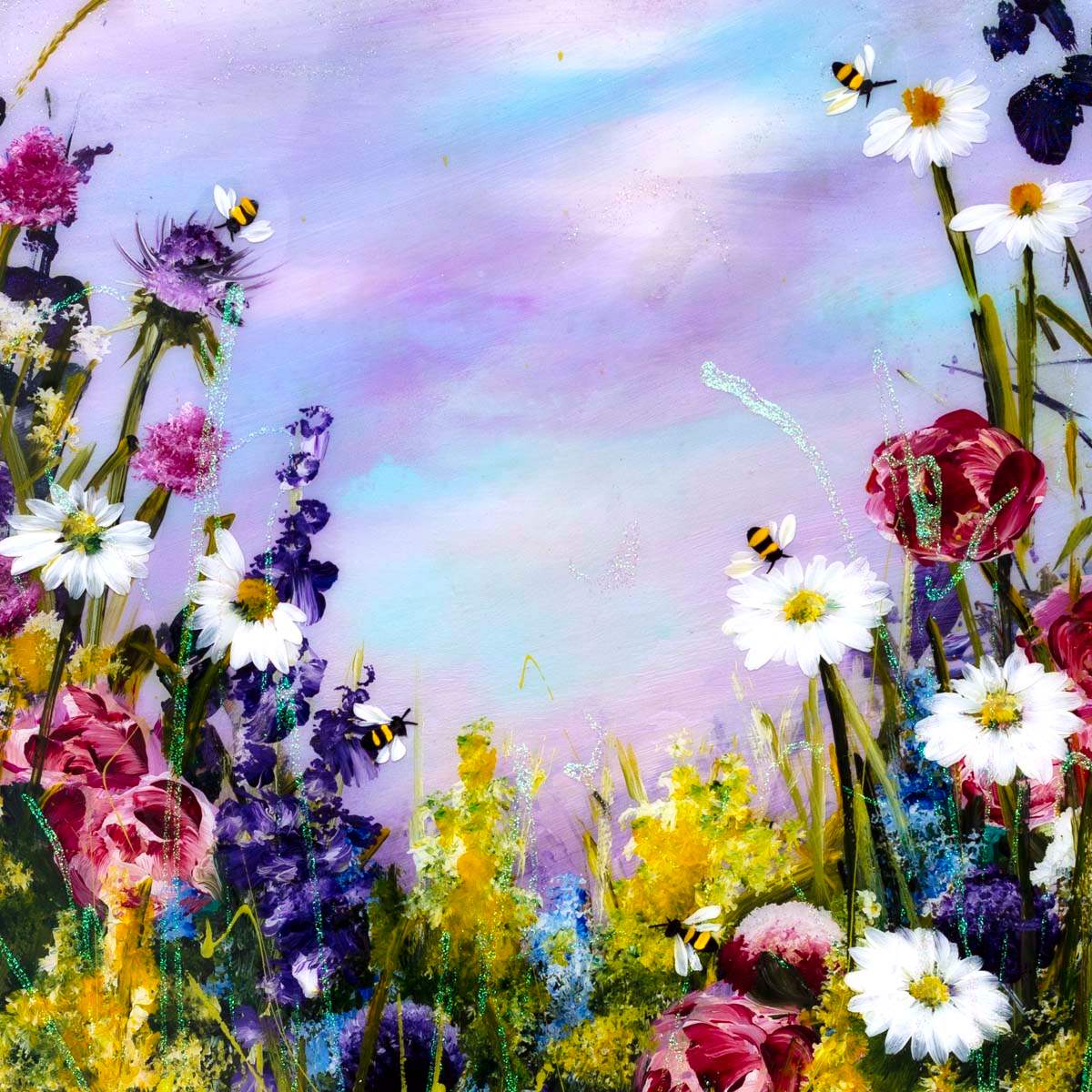 Hazes of Purple - Original by artist Rozanne Bell - Wyecliffe Galleries