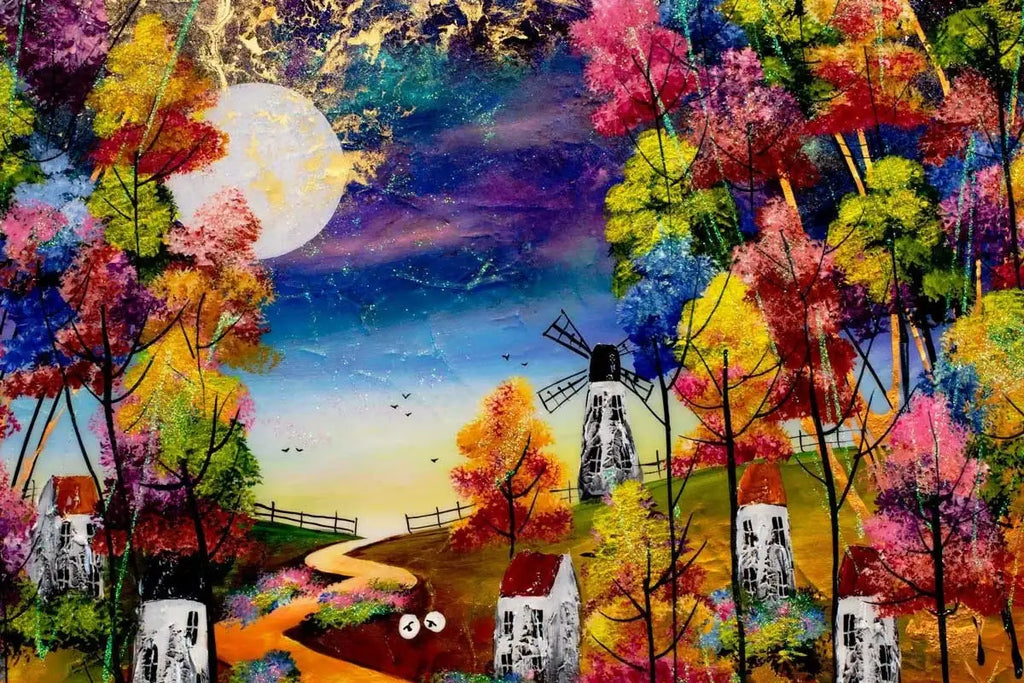 Hedgerow and Heather - Original - SOLD by artist Rozanne Bell - Wyecliffe Galleries