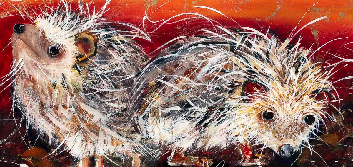 Herbert and Henry - Original - SOLD by artist Rozanne Bell - Wyecliffe Galleries