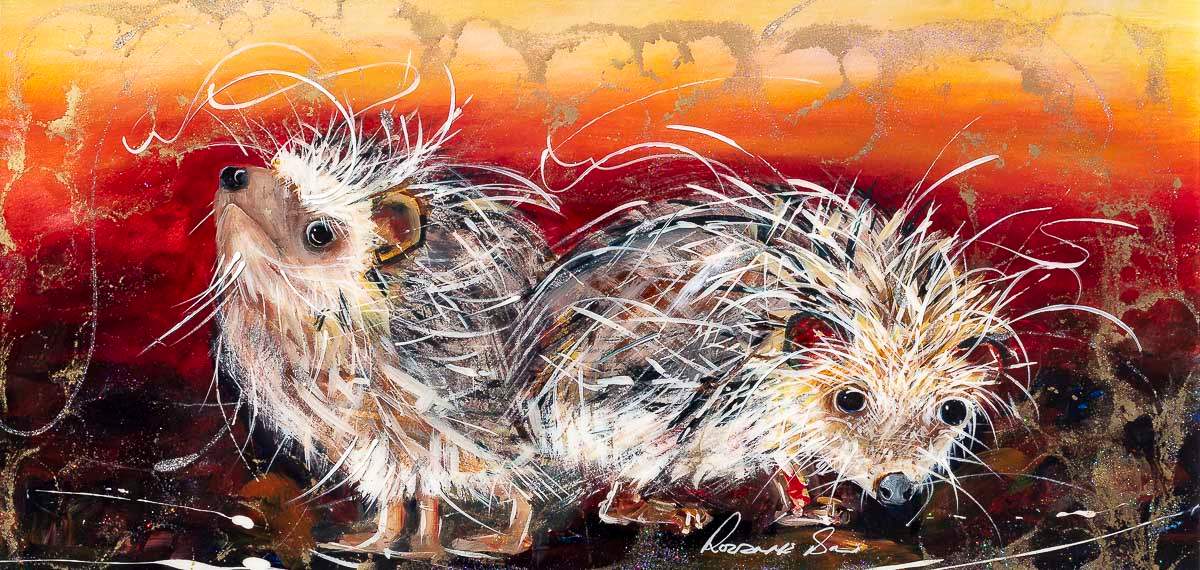 Herbert and Henry - Original - SOLD by artist Rozanne Bell - Wyecliffe Galleries