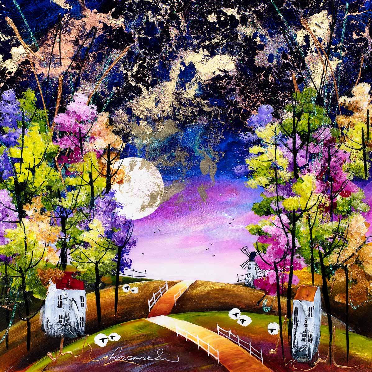 Hillside - Original - SOLD by artist Rozanne Bell - Wyecliffe Galleries