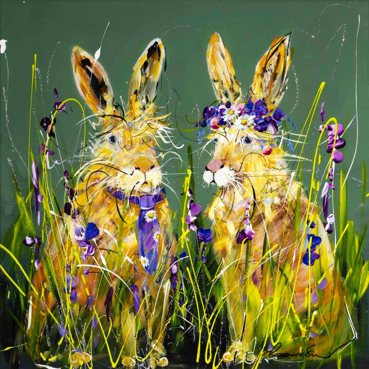His and Hers - Original - SOLD by artist Rozanne Bell - Wyecliffe Galleries