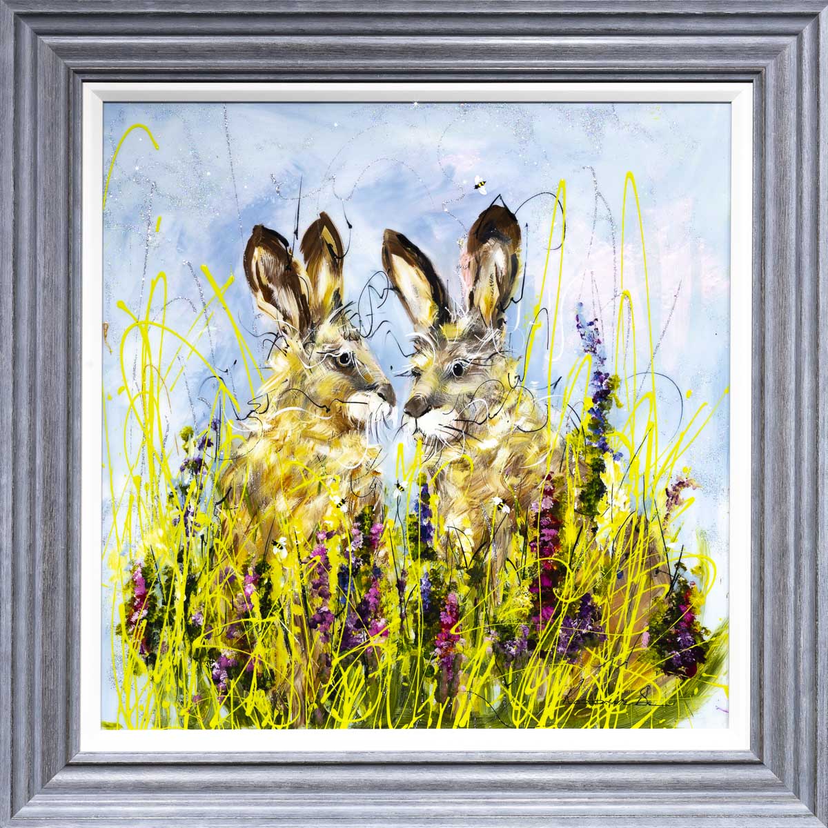 Holly and Hector - Original - SOLD Rozanne Bell Framed