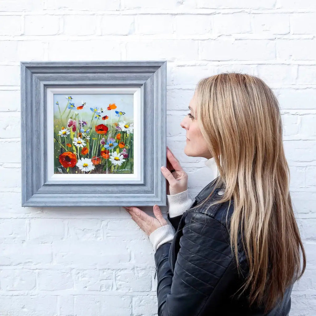 Honey Bees in Spring - Original - SOLD by artist Rozanne Bell - Wyecliffe Galleries