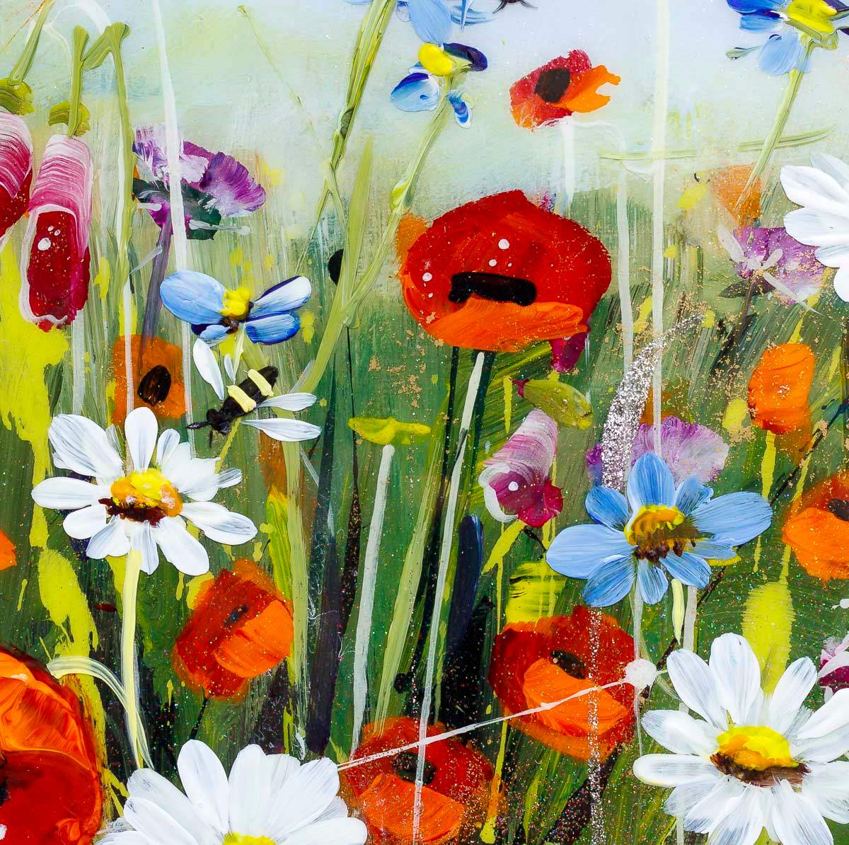 Honey Bees in Spring - Original - SOLD by artist Rozanne Bell - Wyecliffe Galleries