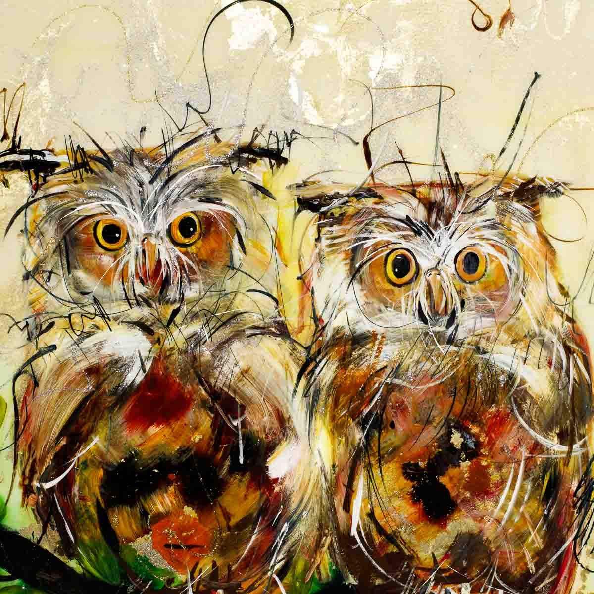 Hoot Hoot - Original - SOLD by artist Rozanne Bell - Wyecliffe Galleries