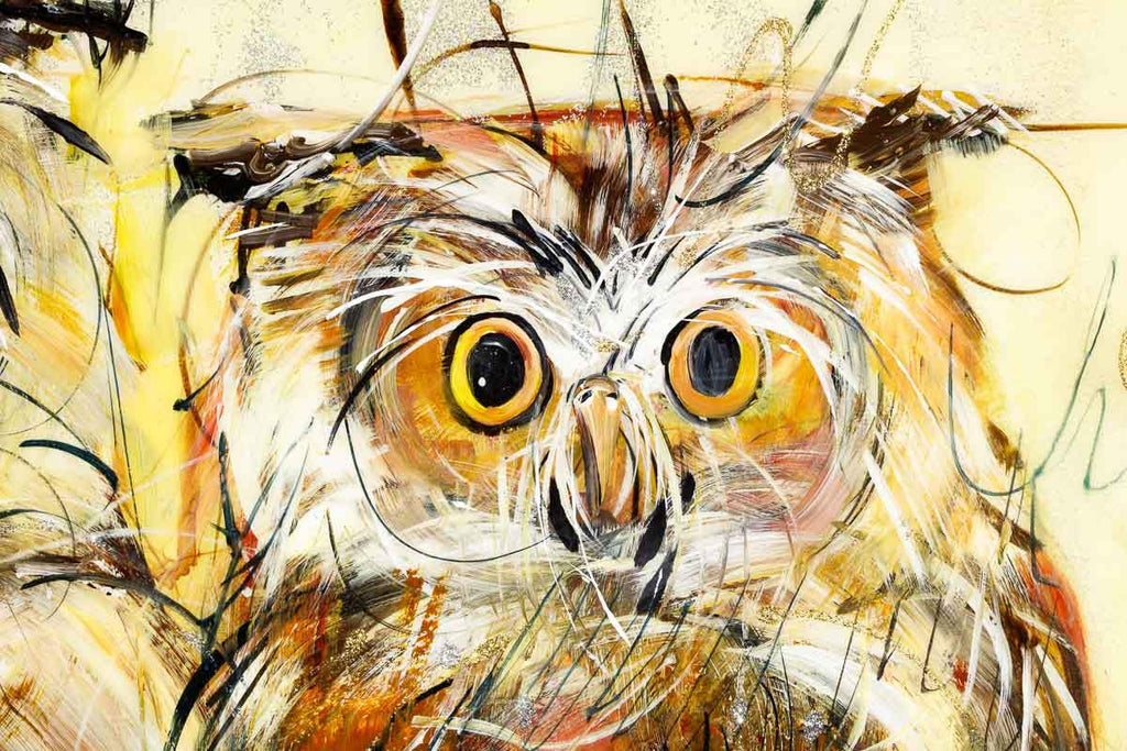 Hoot Hoot - Original - SOLD by artist Rozanne Bell - Wyecliffe Galleries