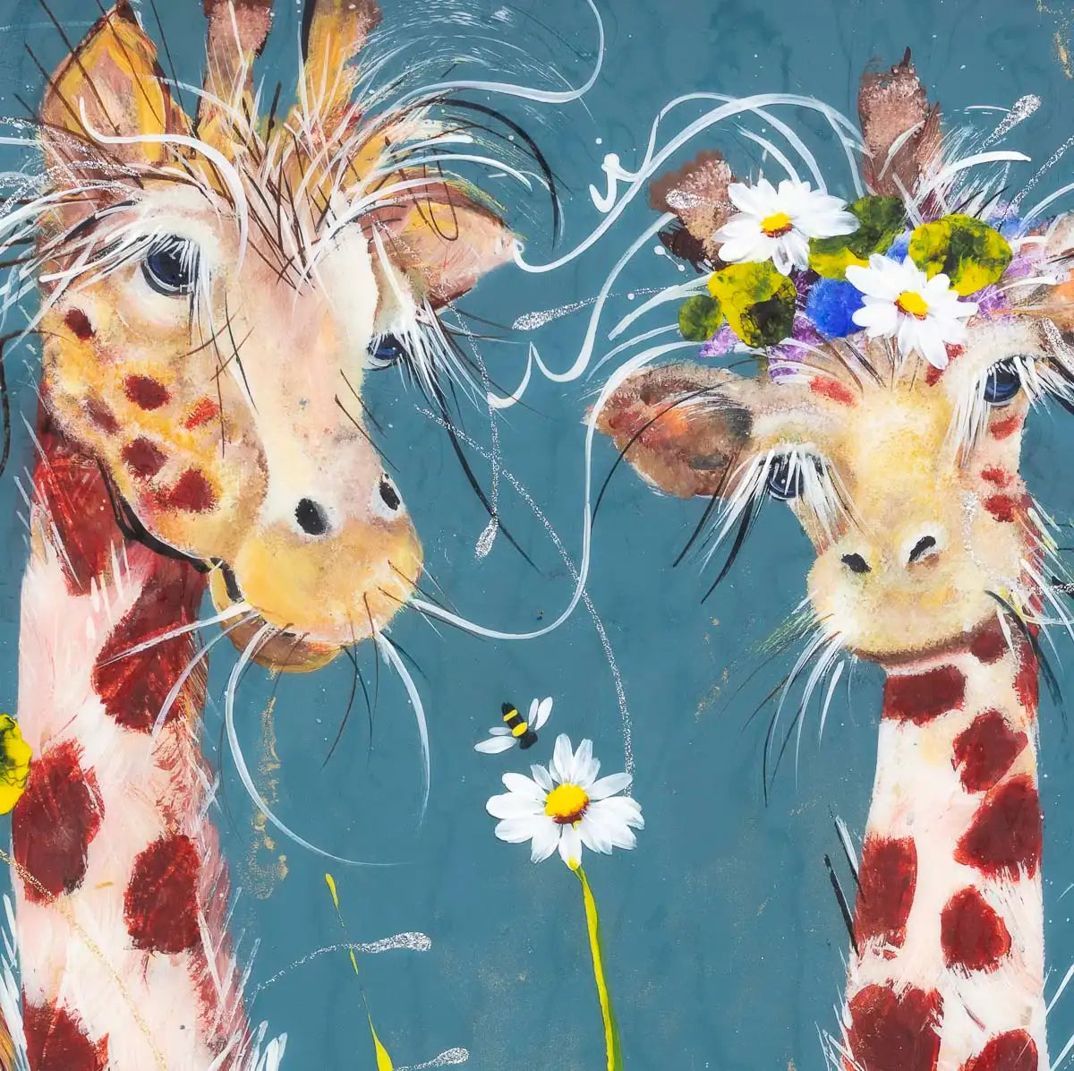 How's the Weather Up There - Original - SOLD by artist Rozanne Bell - Wyecliffe Galleries