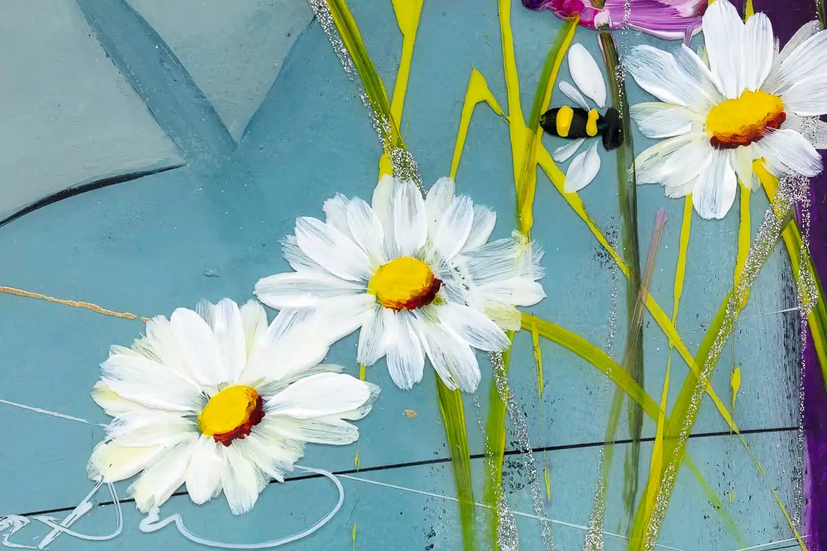 How's the Weather Up There - Original - SOLD by artist Rozanne Bell - Wyecliffe Galleries