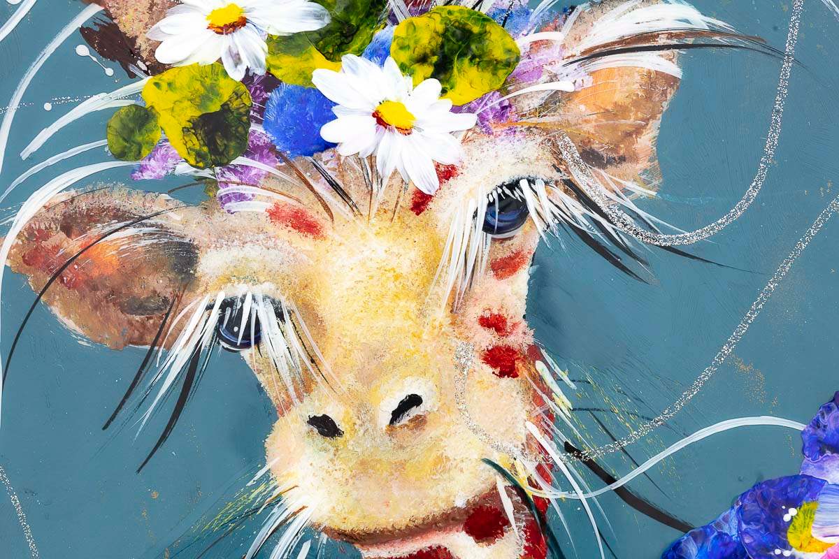 How's the Weather Up There - Original - SOLD by artist Rozanne Bell - Wyecliffe Galleries