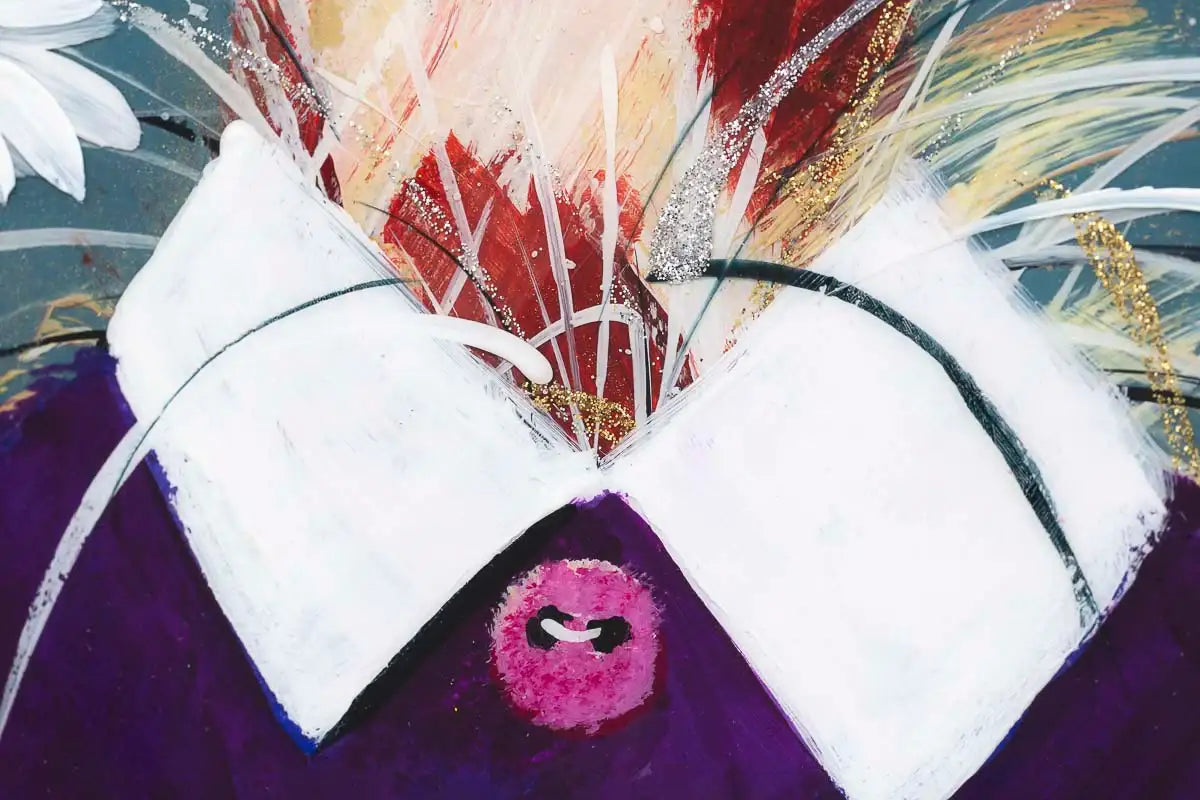 How's the Weather Up There - Original - SOLD by artist Rozanne Bell - Wyecliffe Galleries