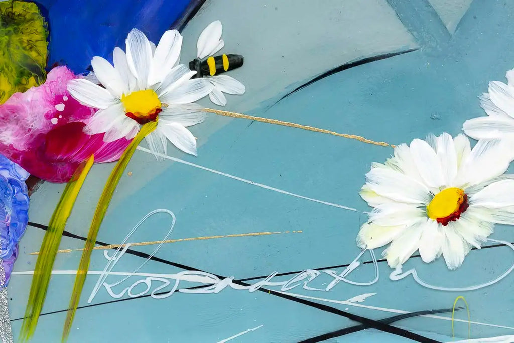 How's the Weather Up There - Original - SOLD by artist Rozanne Bell - Wyecliffe Galleries