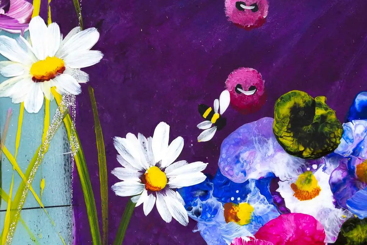 How's the Weather Up There - Original - SOLD by artist Rozanne Bell - Wyecliffe Galleries
