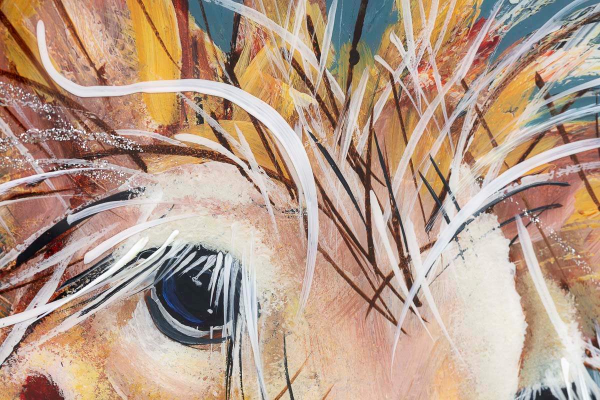 How's the Weather Up There - Original - SOLD by artist Rozanne Bell - Wyecliffe Galleries