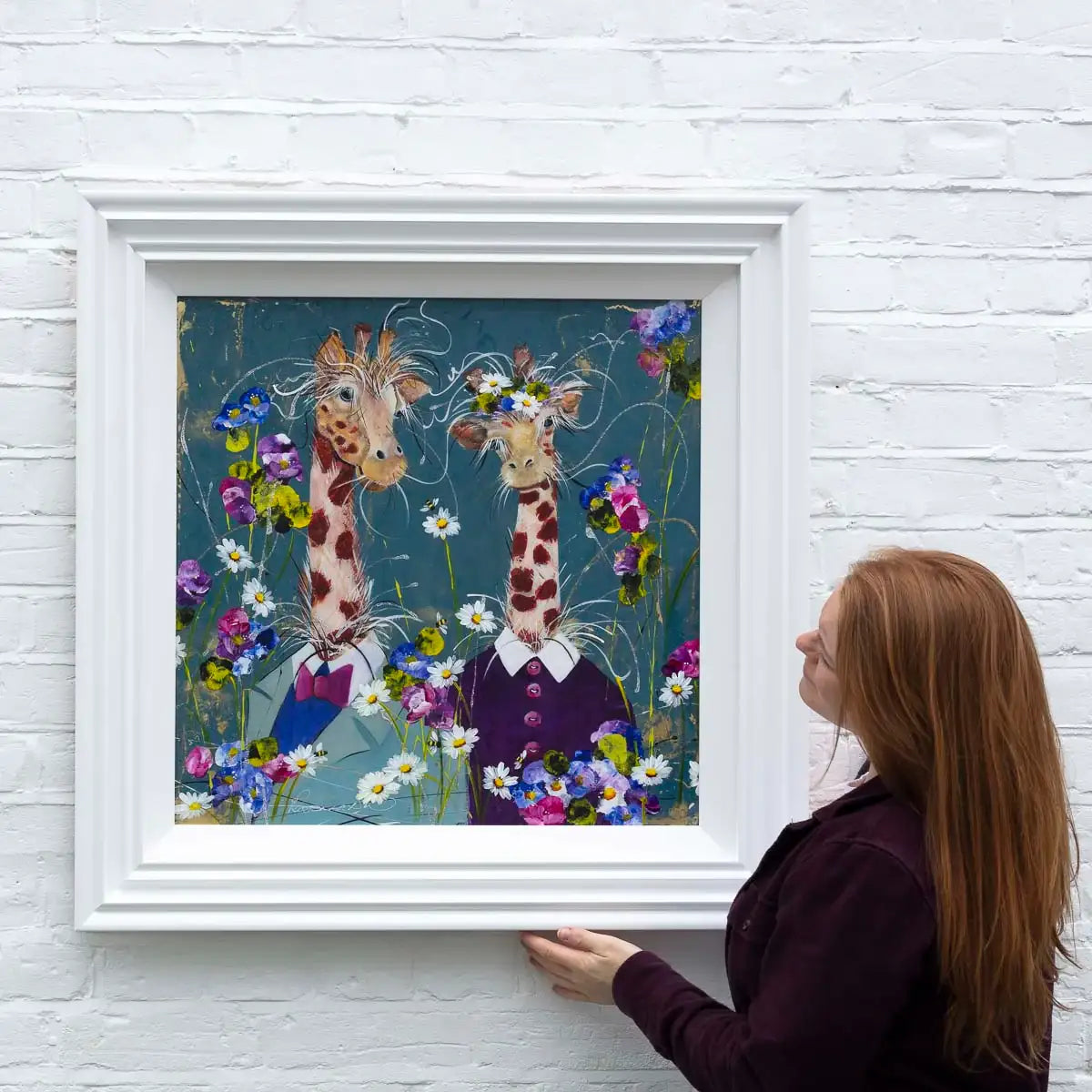 How's the Weather Up There - Original - SOLD by artist Rozanne Bell - Wyecliffe Galleries