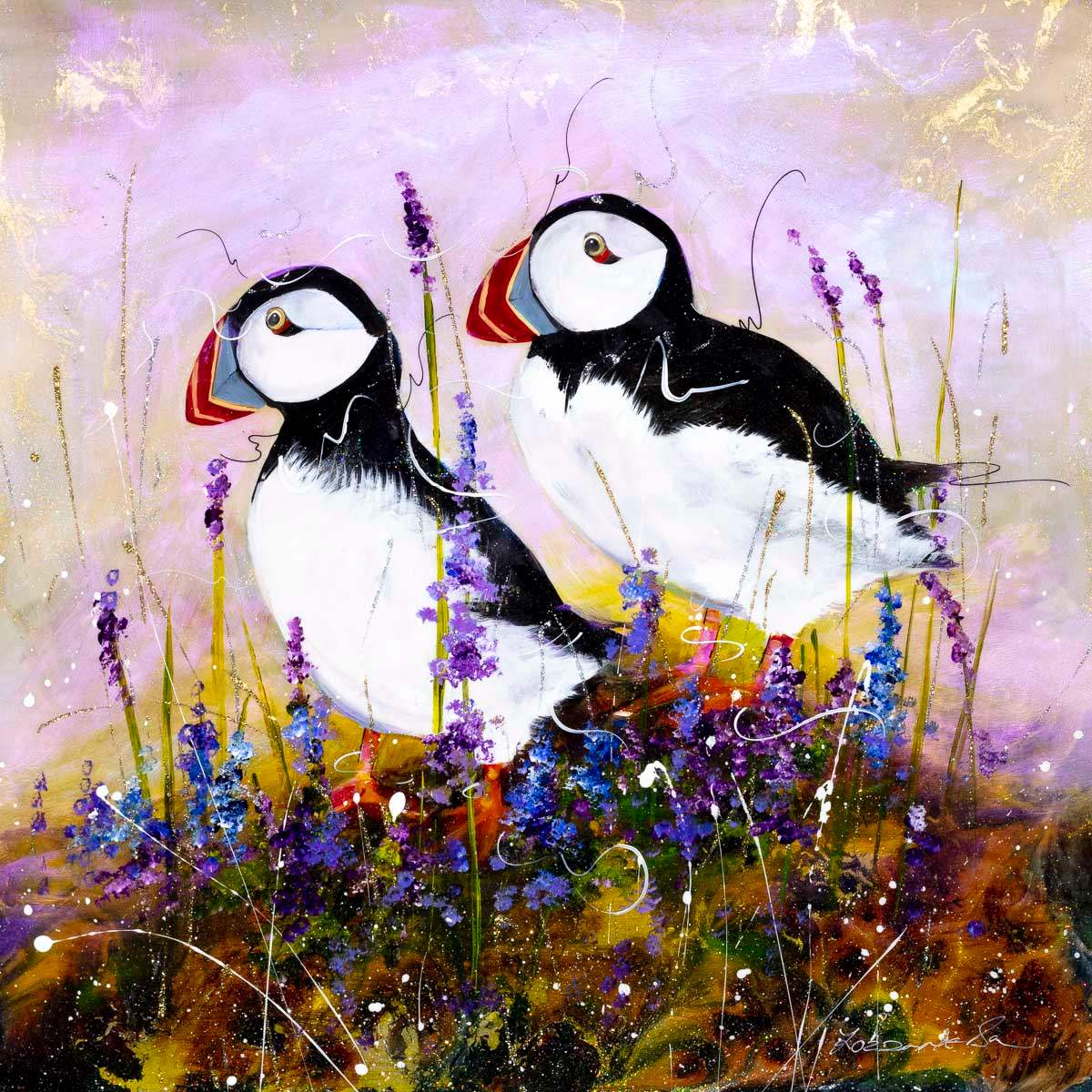 Huff and Puff - Original - SOLD by artist Rozanne Bell - Wyecliffe Galleries