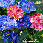 Hydrangeas II - Original - SOLD by artist Rozanne Bell - Wyecliffe Galleries