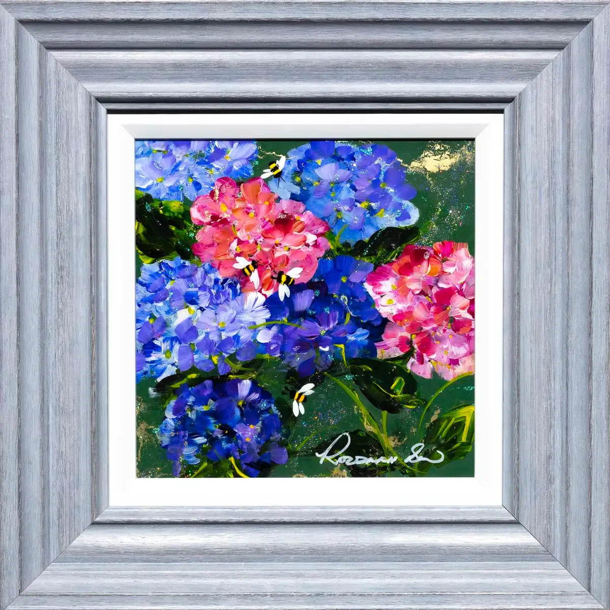 Hydrangeas II - Original - SOLD by artist Rozanne Bell - Wyecliffe Galleries