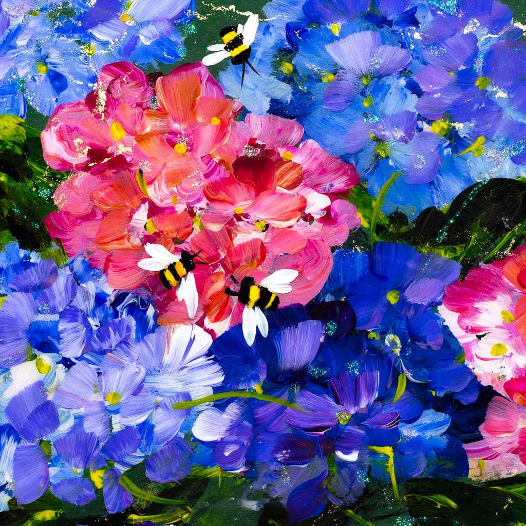 Hydrangeas II - Original - SOLD by artist Rozanne Bell - Wyecliffe Galleries