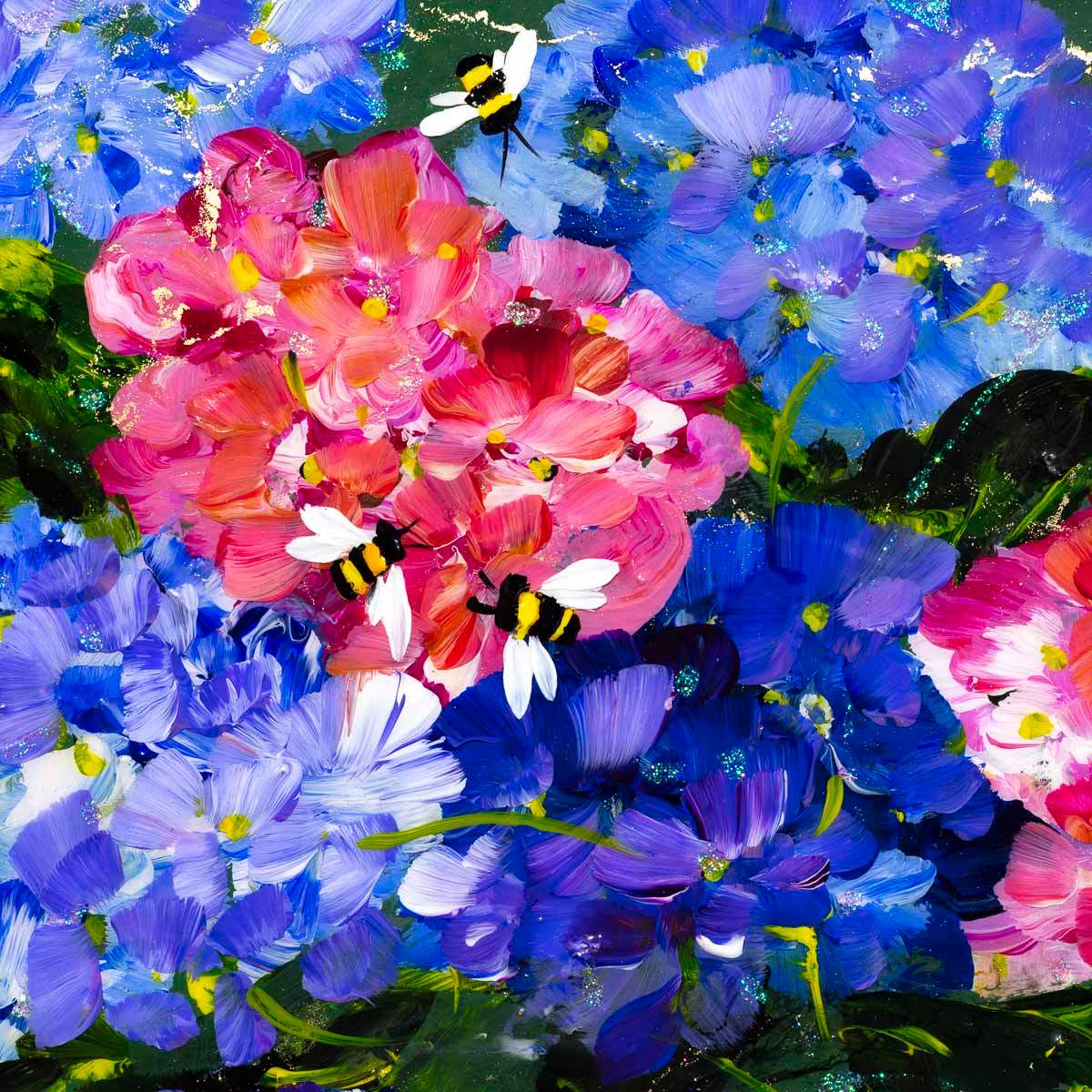 Hydrangeas II - Original - SOLD by artist Rozanne Bell - Wyecliffe Galleries