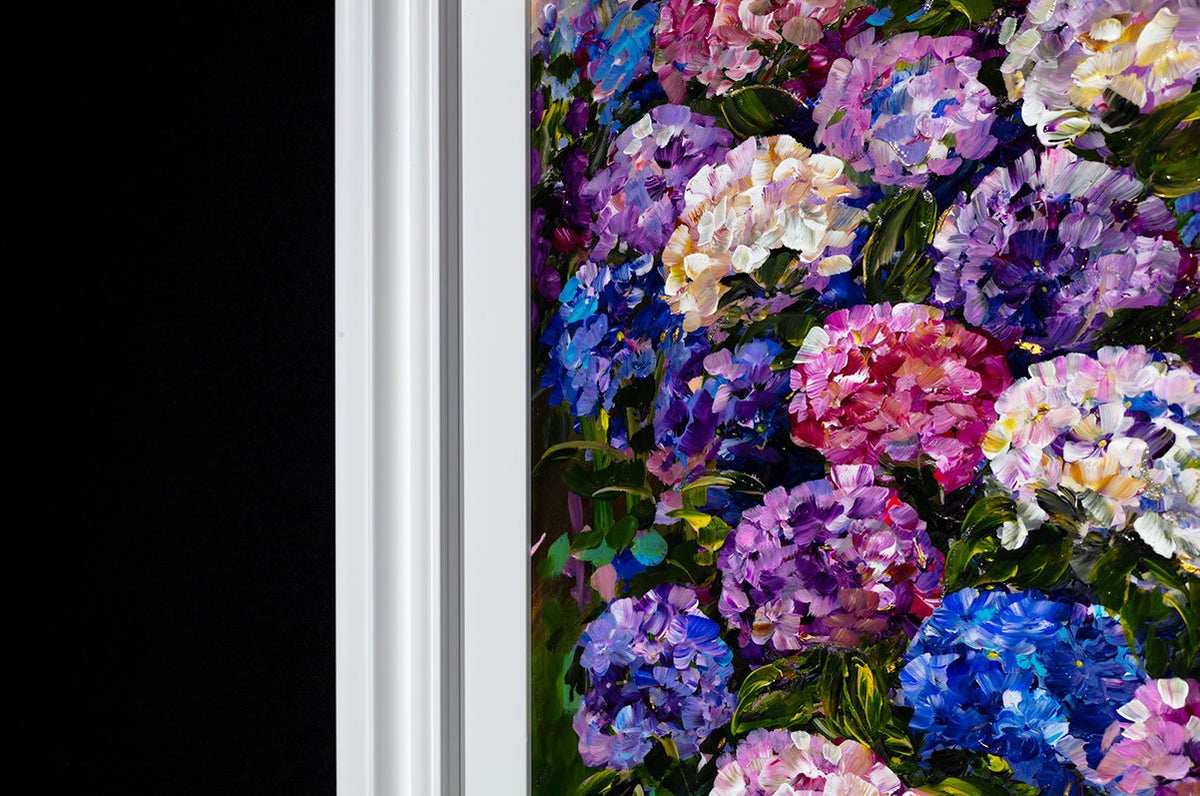 Hydrangeas in Bloom - Original Rozanne Bell Framed
